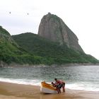 Arriving in Red Beach watched by The Sugar Loaf / Series: Rio Silhouettes.