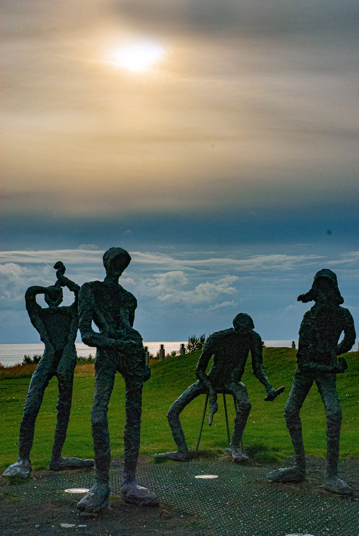 Art sculptures on the Reykjavik hill