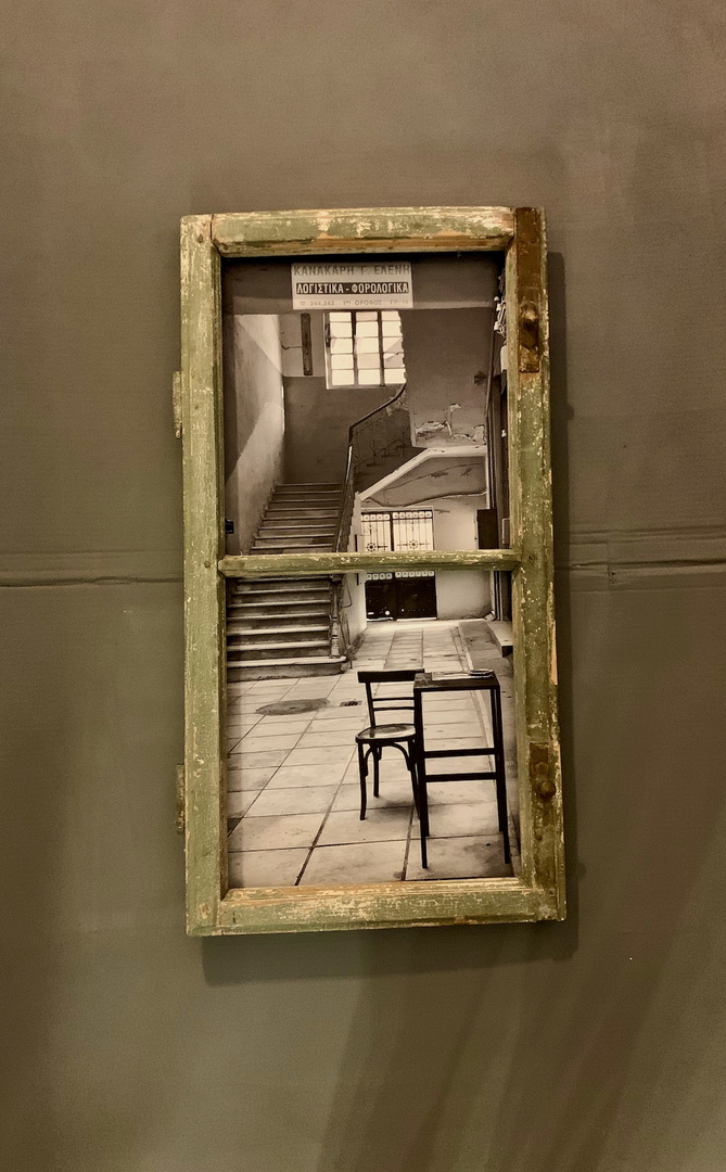 ART WORK Pictures of lost places framed in old windows