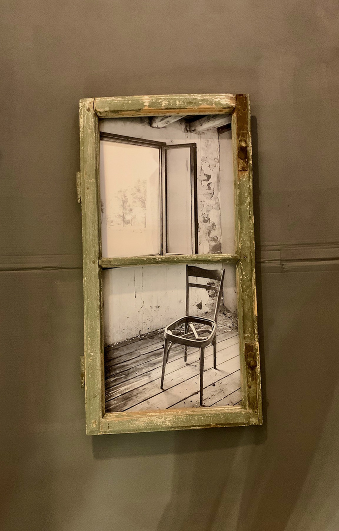 ART WORK Pictures of lost places framed in old windows