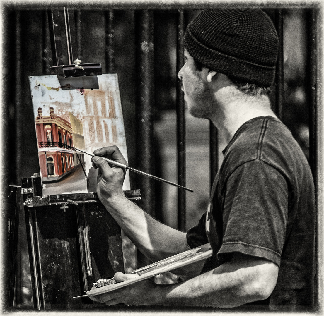 Artist at work