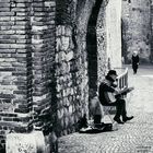 Artista sul Ponte del Castelvecchio