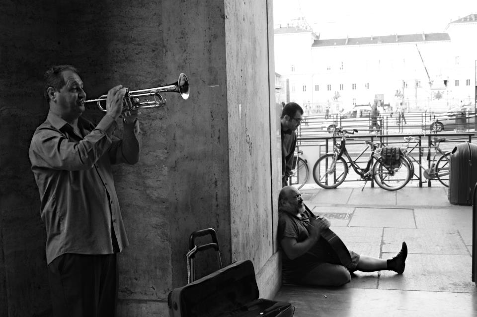 Artisti di strada a Torino.