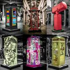 Arty Telephone booths in Covent Garden