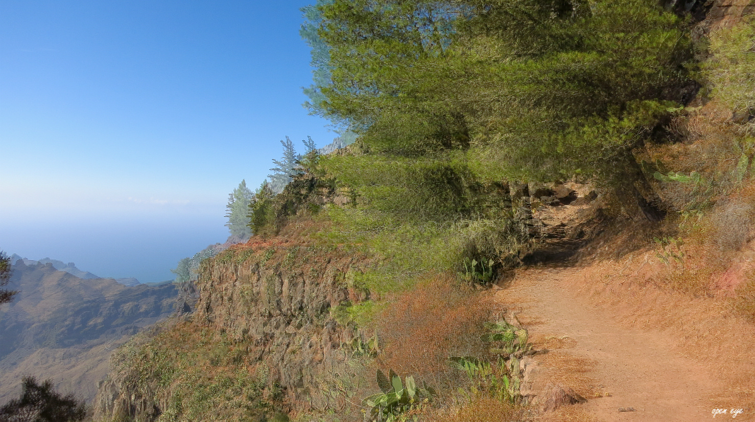 Arure Mirador Del Santo La Gomera Kanaren Spanien - 3D Interlaced 