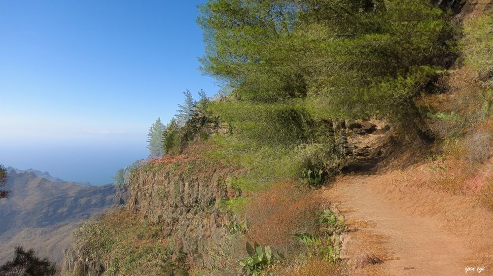 Arure Mirador Del Santo La Gomera Kanaren Spanien - 3D Interlaced 