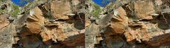 Arure Wanderweg La Gomera Kanaren Spanien - 3D Kreuzblick