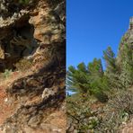 Arure Wanderweg La Gomera Kanaren Spanien - 3D Kreuzblick