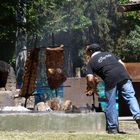 Asado a las llamas, Mendoza, Argentina