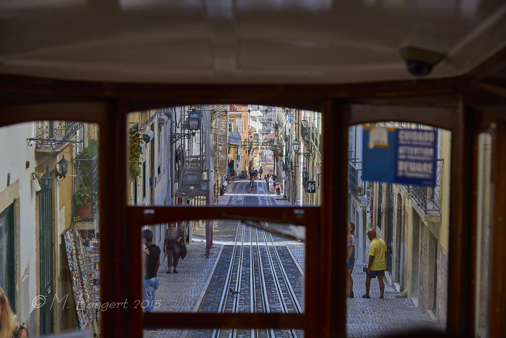 Ascensor di Bica Standseilbahn - Blick aus der Kabine