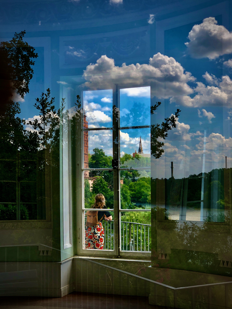 Aschaffenburg with reflected clouds (2020)