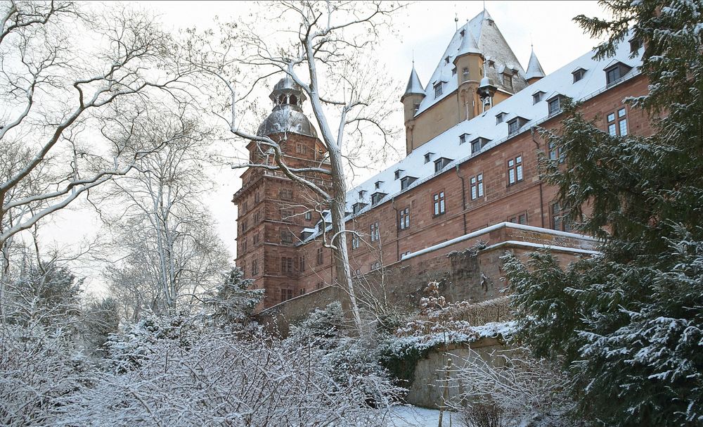 Aschaffenburger Schloss im Schnee