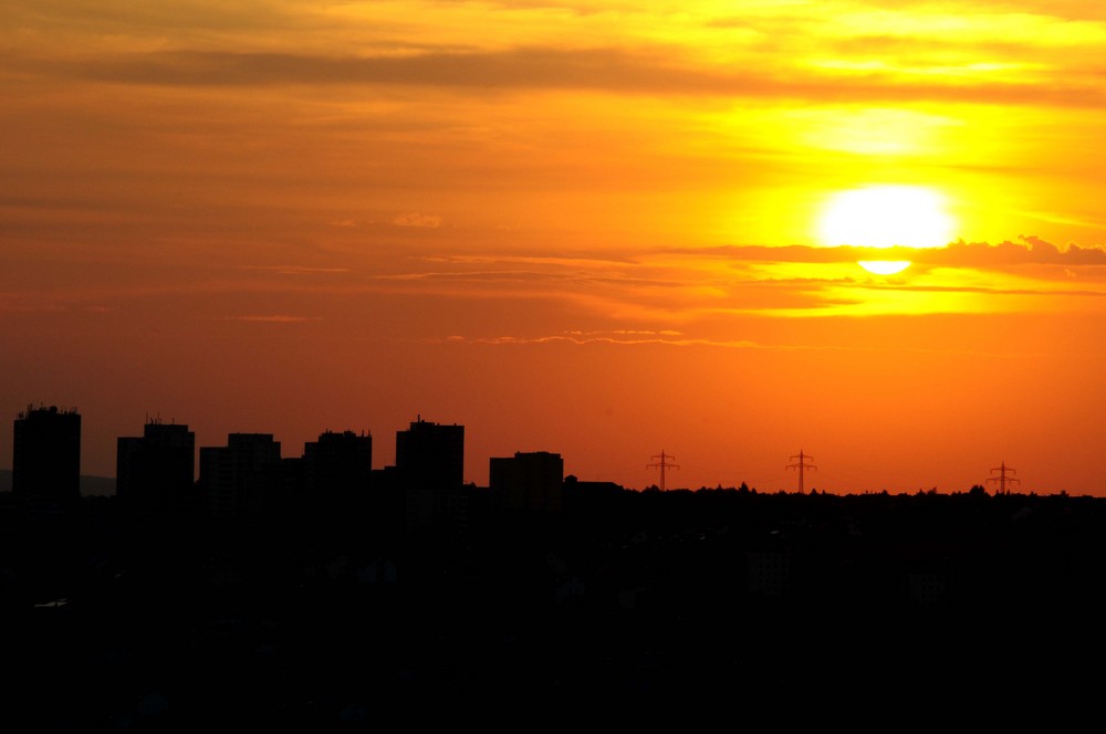 Aschenberg bei sonnenuntergang