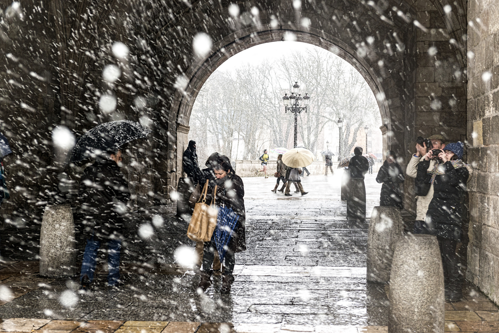 Asi nieva en Burgos