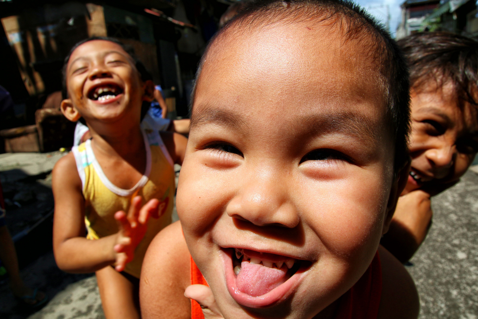 Asia boy closeup