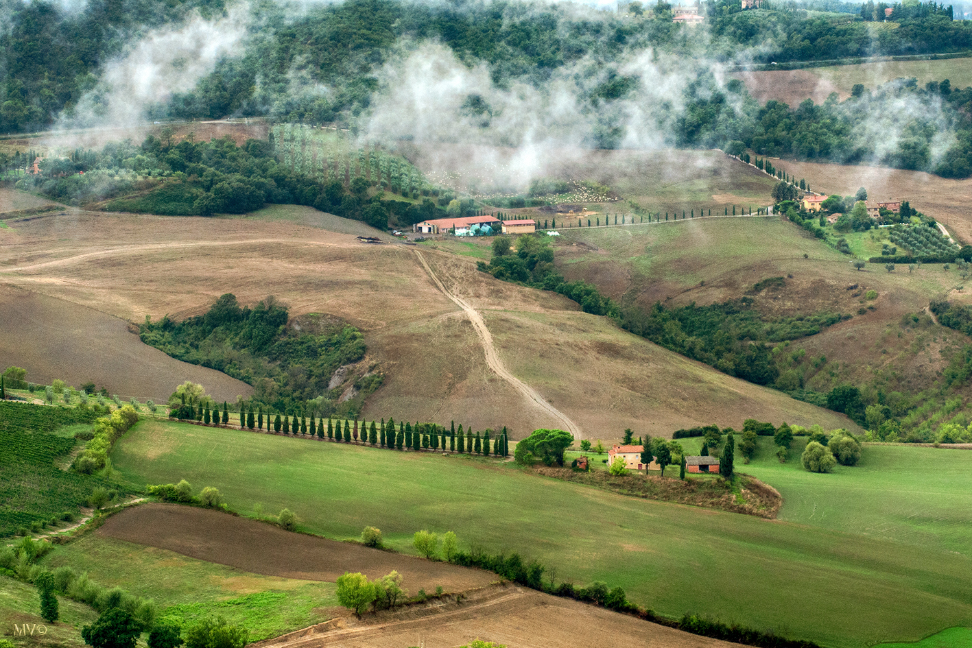 Aspetti del paesaggio toscano dopo la pioggia