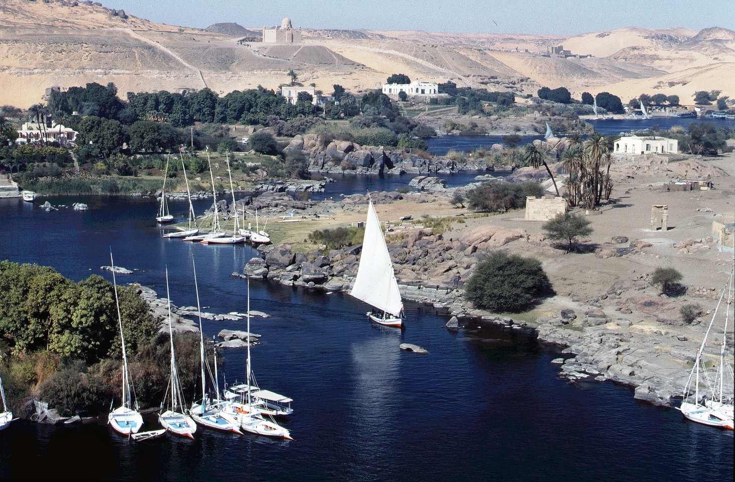 Assuan - Blick aus dem Old Katarakt-Hotel