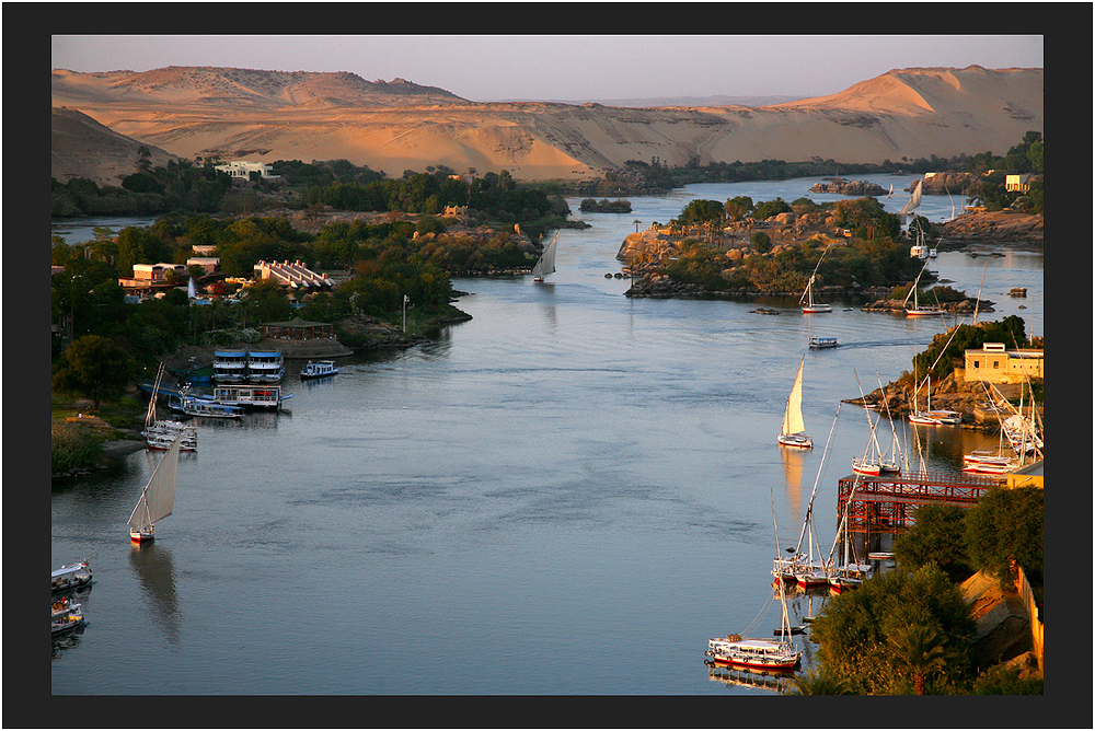 Assuan vor dem Sonnenuntergang Foto & Bild africa, egypt, north