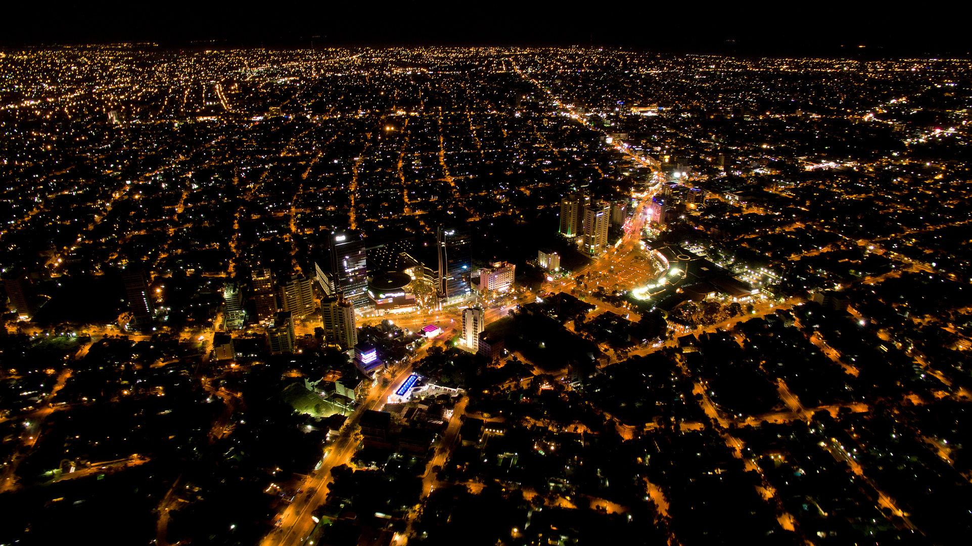Asuncion Bei Nacht Foto Bild Architektur Stadtlandschaft Luftaufnahmen Mit Drohnen Bilder Auf Fotocommunity