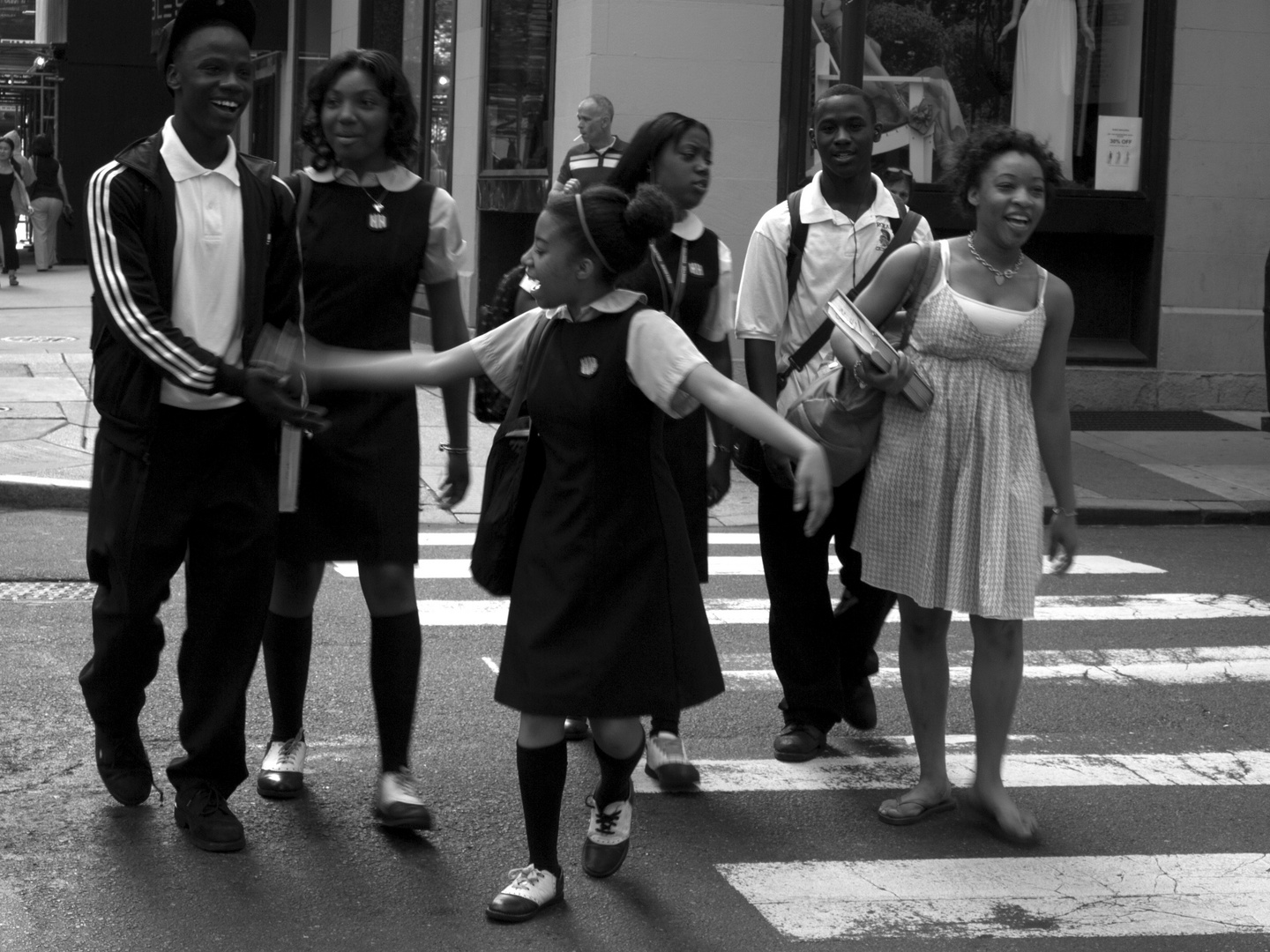 At a streetcrossing somewhere in Philadelphia