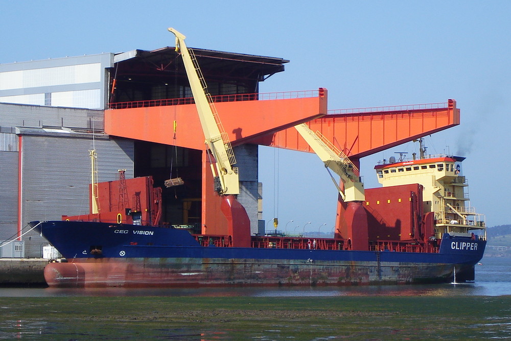 At ENSA's dock; Santander - Northern Spain.