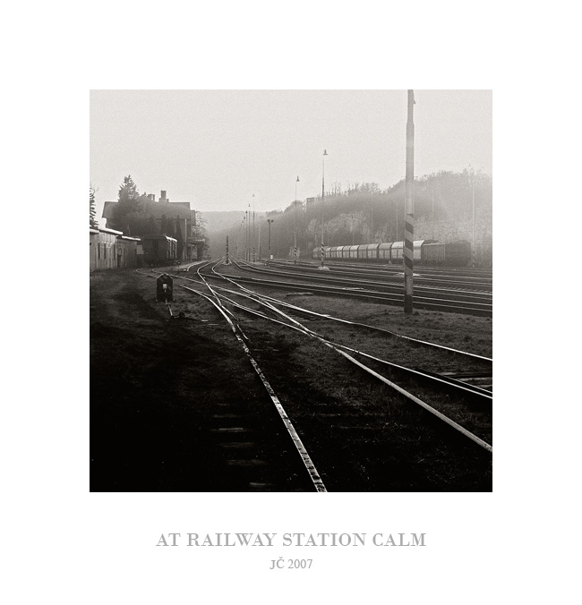 At railway station calm