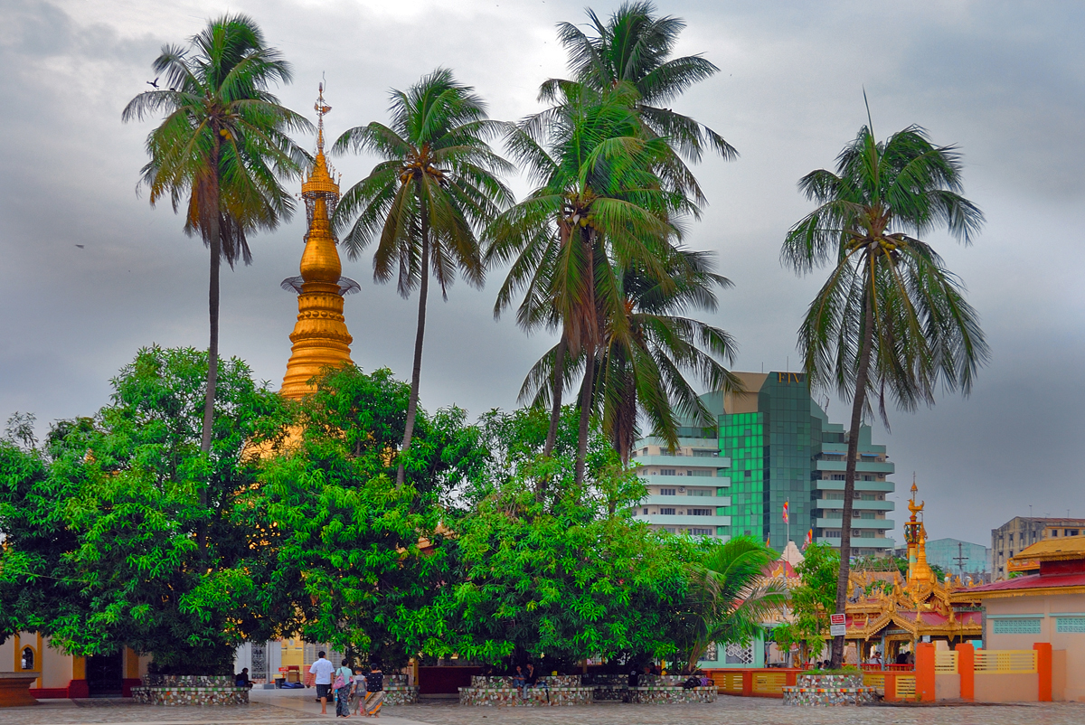 At the complex of Botataung Pagoda