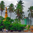 At the complex of Botataung Pagoda