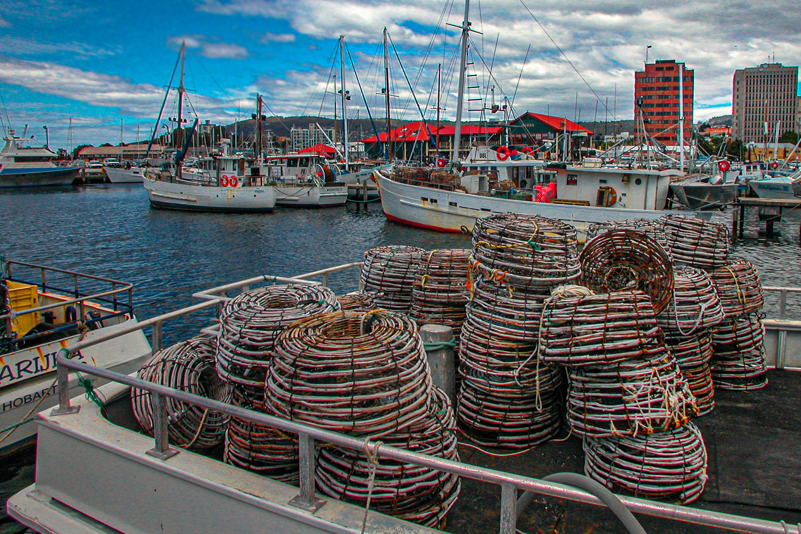 At the dock in Hobart's harbour