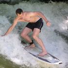 At the "Eisbach" in Munich