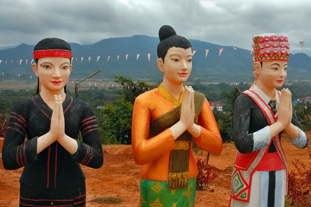 At the entrance to the Wat Luang Kone in Luang Namtha