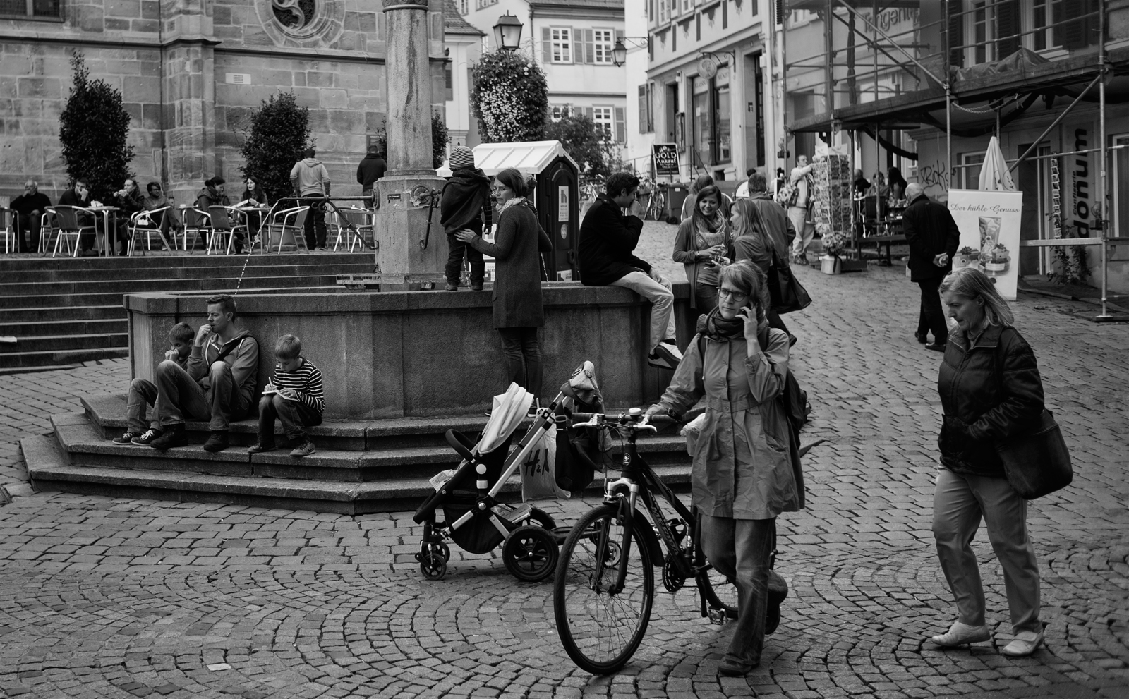 at the fountain