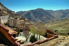 At the Ganden Monastery complex