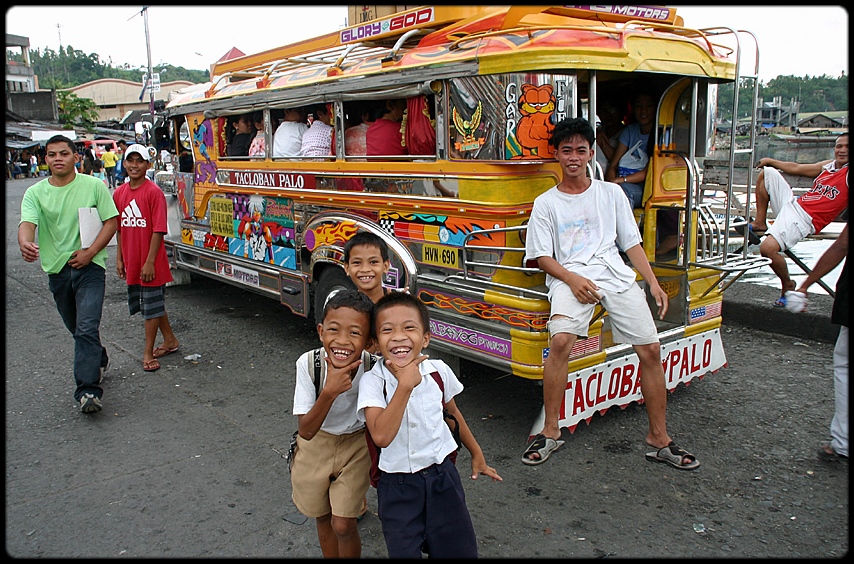 At the jeepney stand of Tacloban, Leyte, Visayas, Philippines