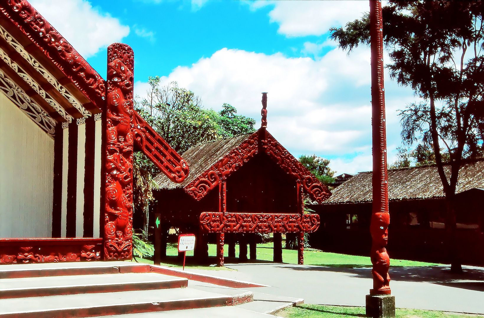 At the Maori meeting house in Rotorua - NZ