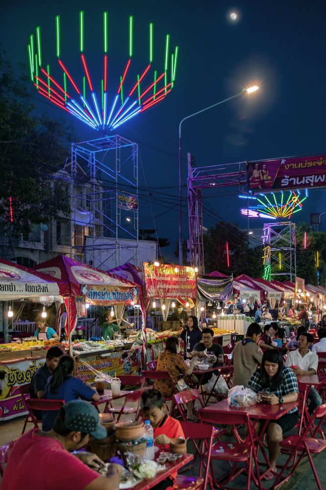 At the night market in Suphanburi