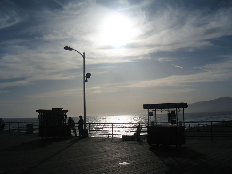 at the pier