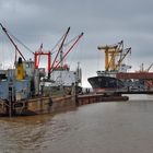 At the pier on Yangon harbor