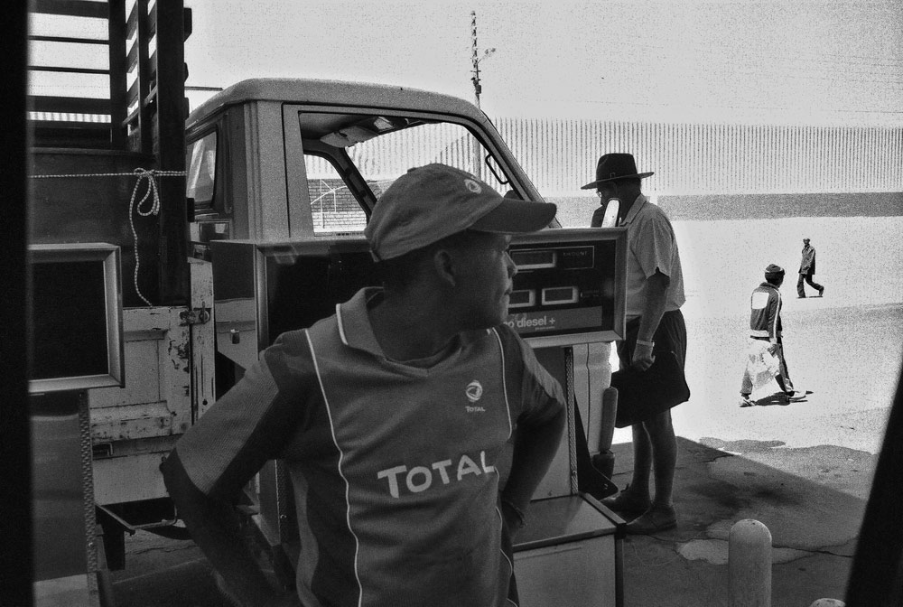 At the pumps in Aranos, Namibia