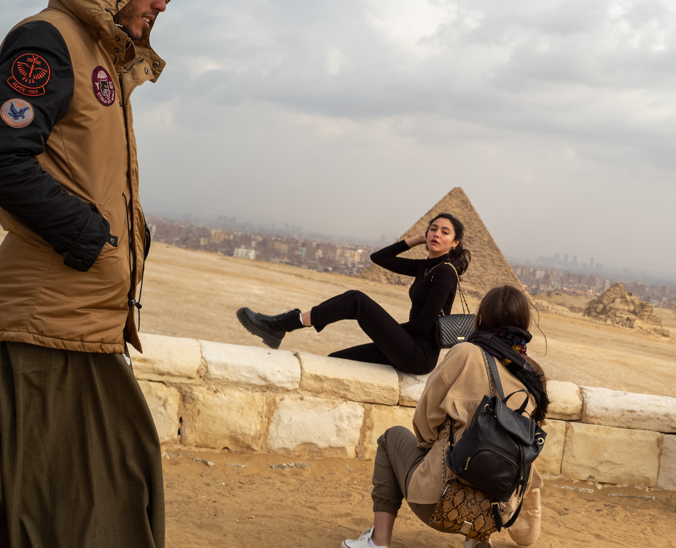 At the pyramids