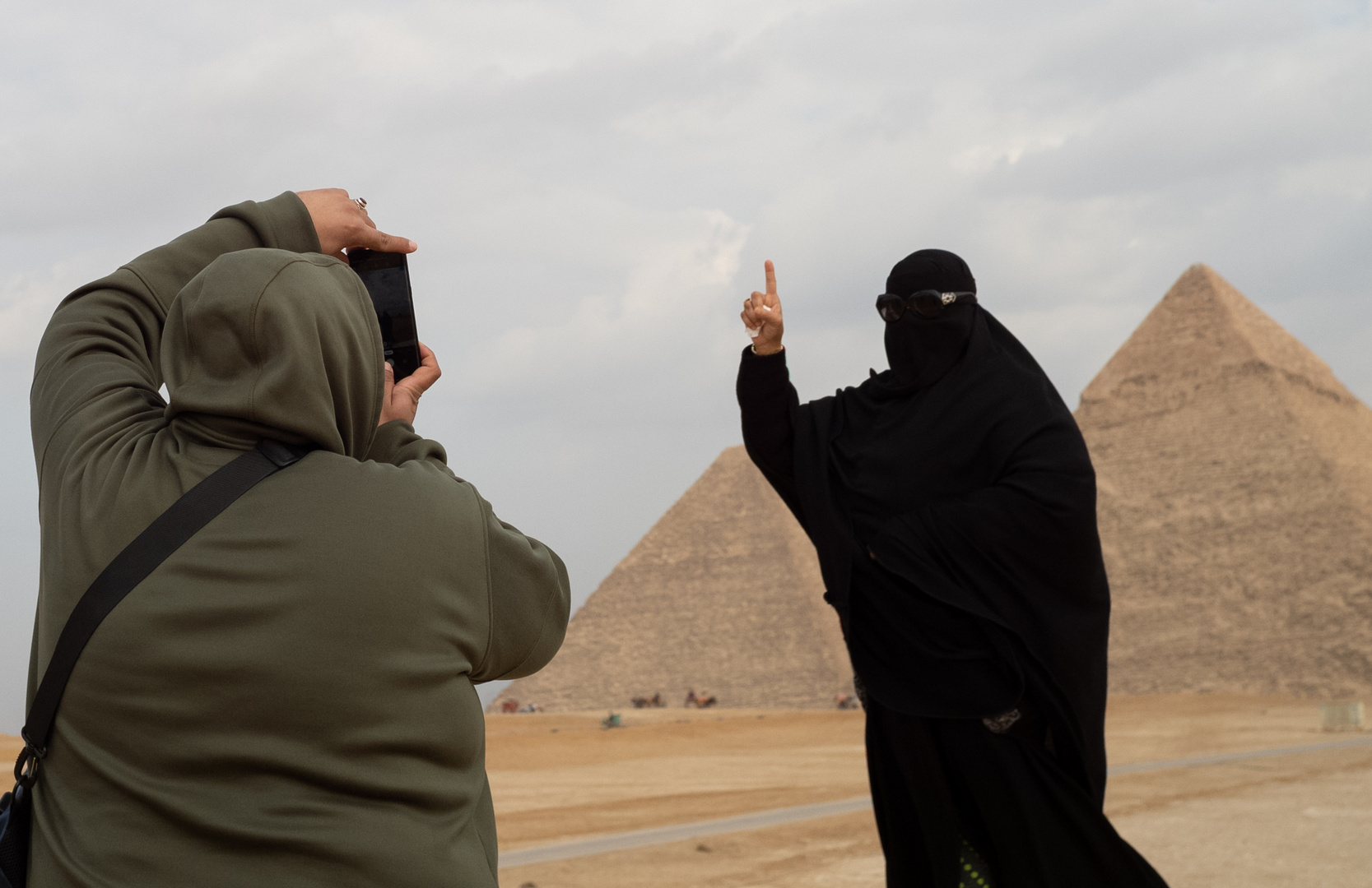 At the pyramids