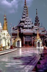 At the Shwedagon Pagoda circle