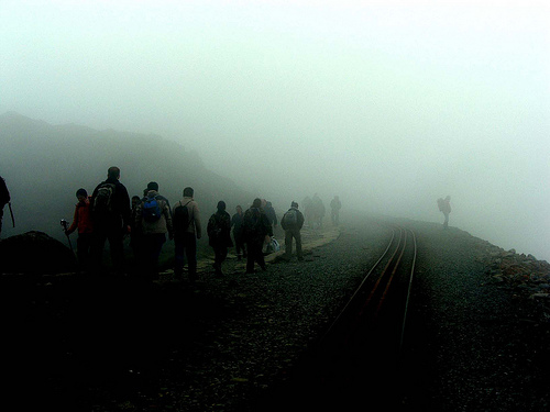 at the top of snowdon