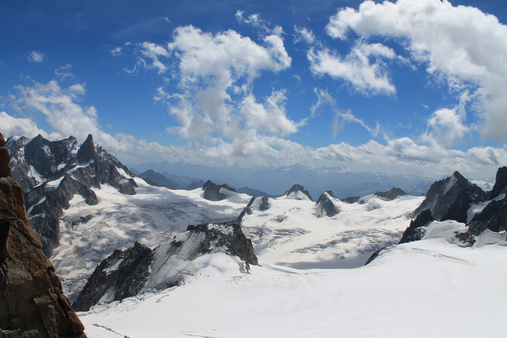 at the top of the Mont Blanc