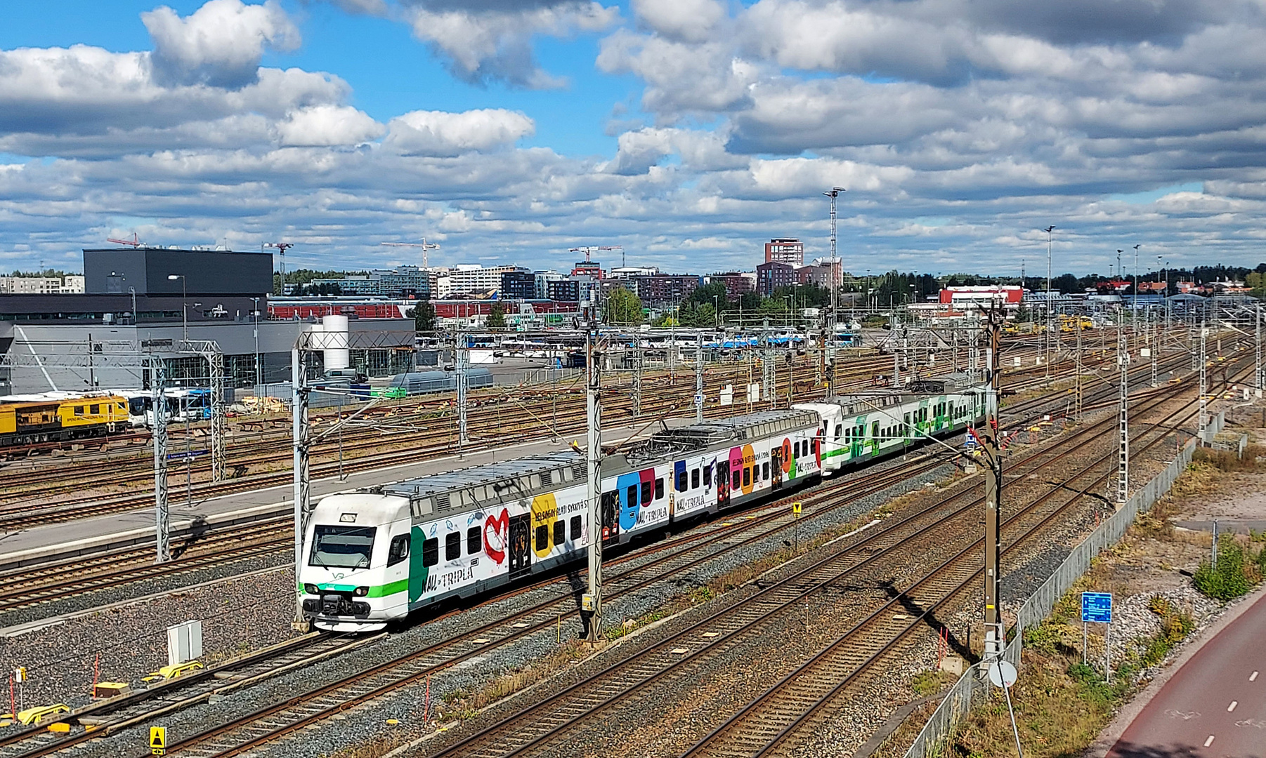 At train field on Pasila, Helsinki