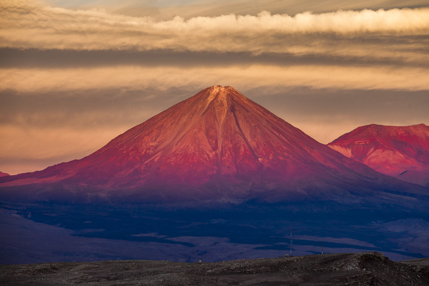 Atacama, Valle de la Luna bei Sonnenuntergang