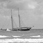 ATALANTA - taking a wild ride at buoy 16 in front of Warnemünde