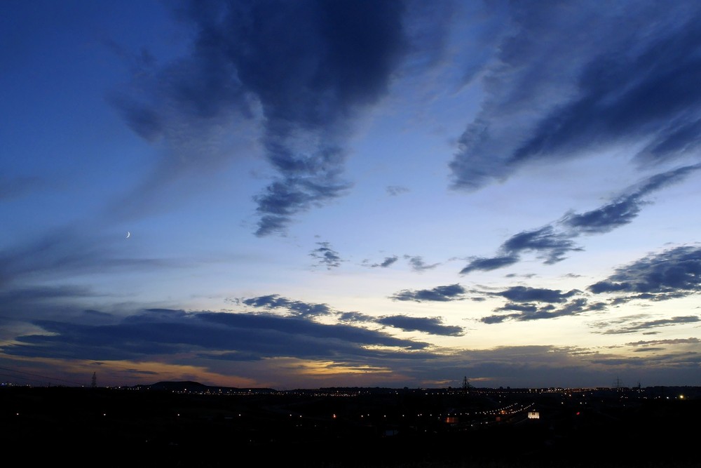 Atardecer a las afueras de Madris.