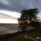 atardecer con viento en el lago Marimenuco Neuquen