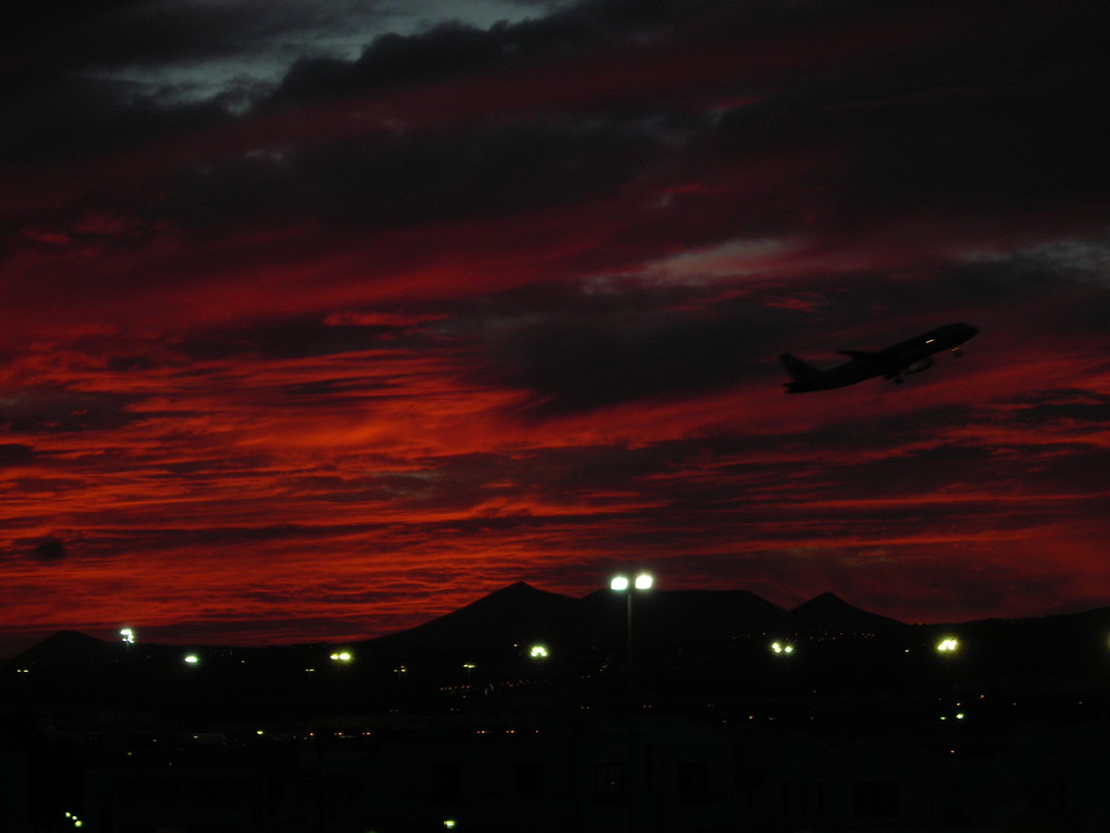 Atardecer de fuego